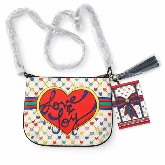 Brighton Handbags - NWT Brighton Canvas Colorful Heart Crossbody Bag Beautiful Gift